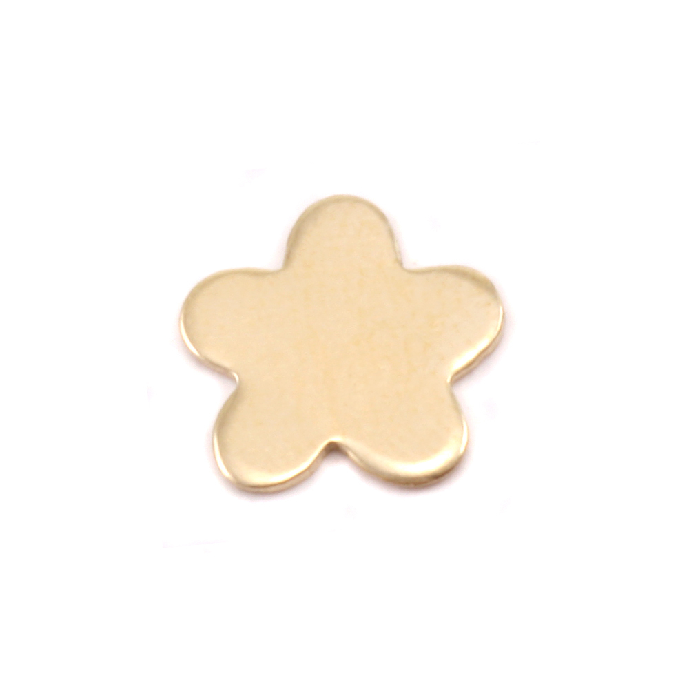 Charms & Solderable Accents Brass Mini Flower with 5 Petals Solderable Accent, 8.7mm (.34"), 24g - Pack of 5